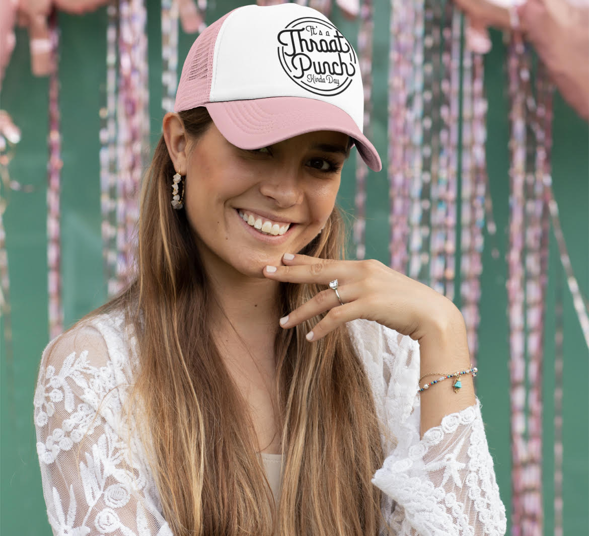 Throat Punch Kinda Day- Trucker Hat