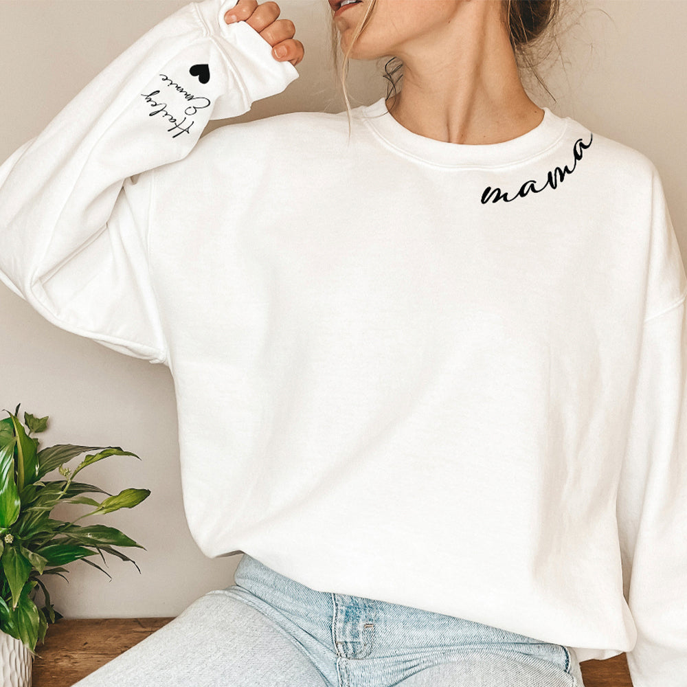Personalized Mama Crewneck with Kids Names - Unisex